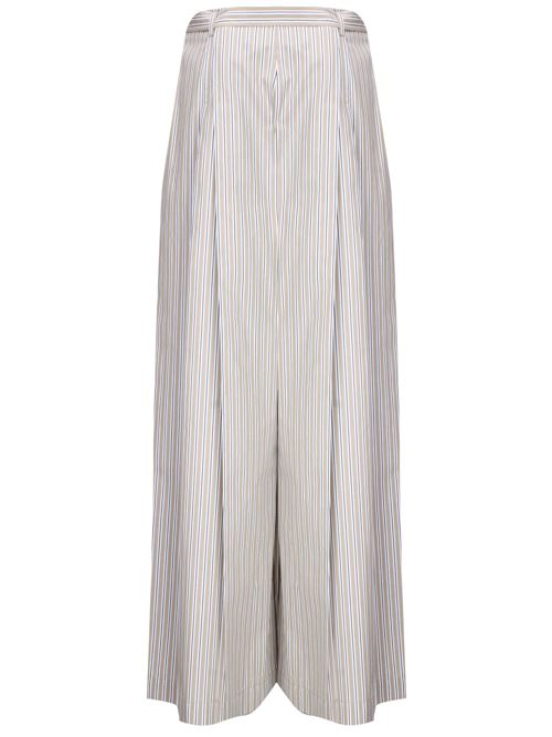 Pantalone in  cotone beige/bianco/blu Alberta Ferretti | AF031401311511